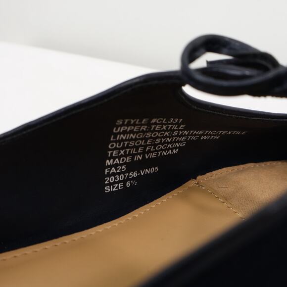 J.Crew Factory Sueded Bow Slip-On Mules Navy Blue Size 6.5 NWT - Picture 6 of 9